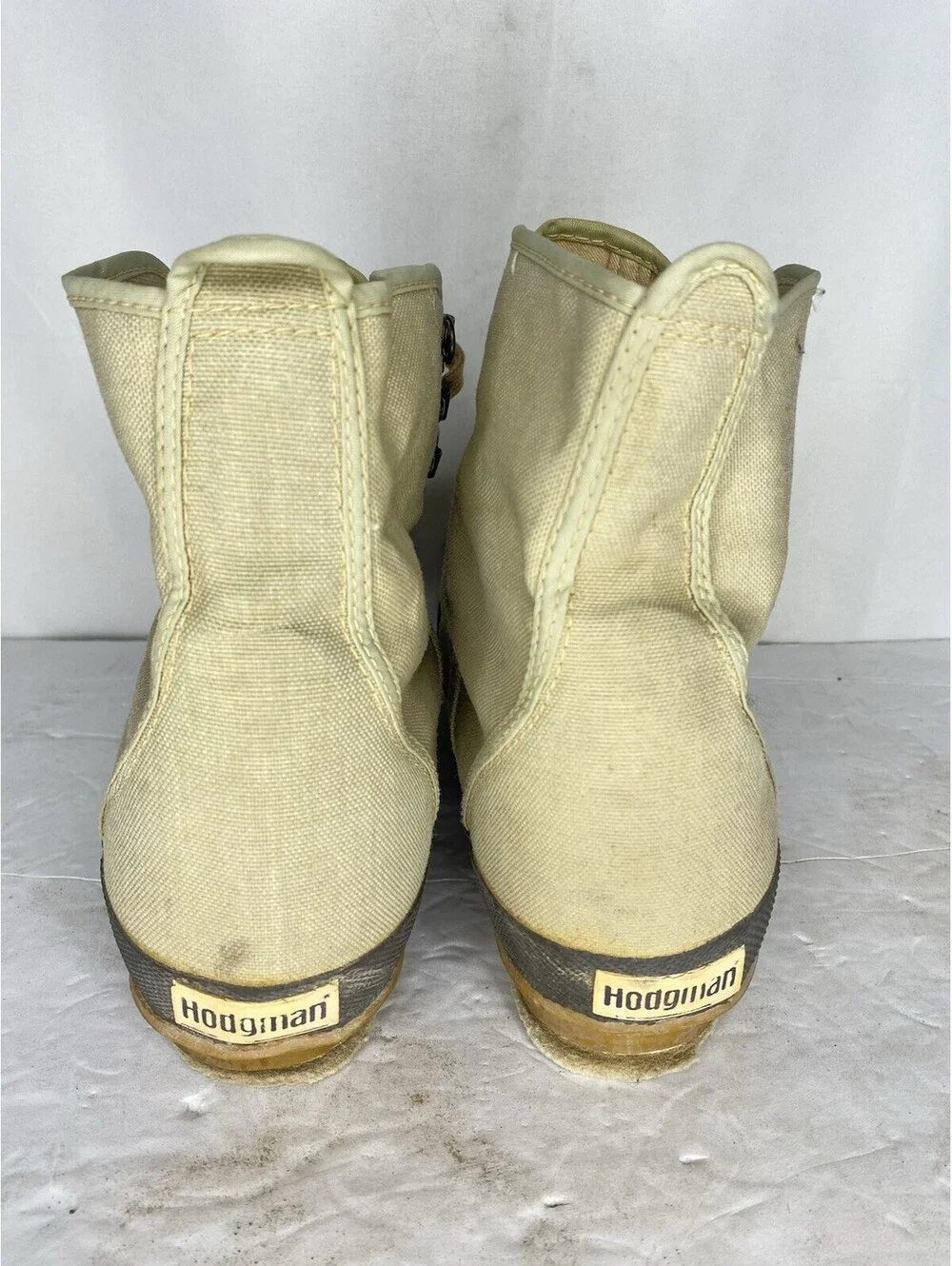 Hodgman Lakestream Wading Outdoor Boots Lace Up Leather Canvas Tan 9 19205